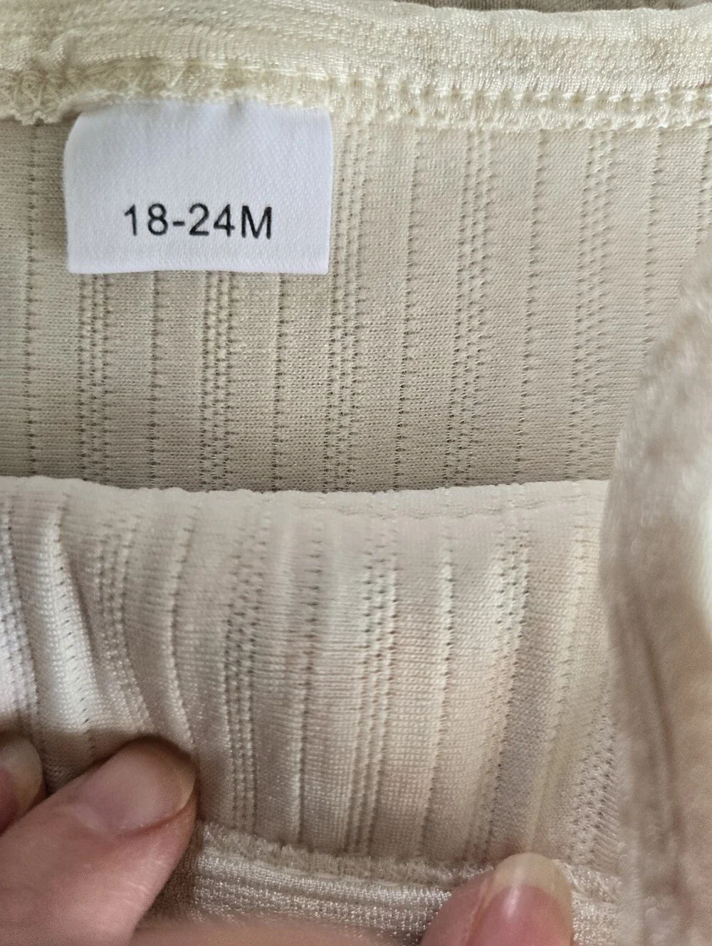 Cream Crochet-Trim Girls Two-Piece Set 18-24m